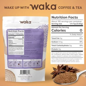 Waka Traditional Masala Instant Chai Tea - 100 Tea Leaves From India Natural Spices Unsweetened Tea Powder - No Sugar No Additives Up To 195 Cups 4.5