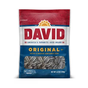 David Roasted And Salted Sunflower Seeds Original Flavor 5.25Oz.