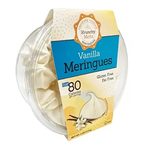 Krunchy Melts Original Meringue Cookies Vanilla Flavor Only 80 Calories Per Serving Fat Free Gluten Free Dairy Free 4 Oz