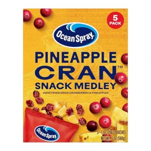 Ocean Spray Pineapple Cran Snack Medley Cranberry And Pineapple Dried Fruit Snack 1 Oz Pouches 5 Count