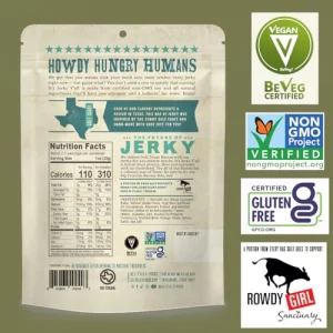 Its Jerky Yall Vegan Jerky Sea Salt Pepper - Beyond Tender And Tasty Vegan Snacks - High Protein Low Carb Non-Gmo Gluten-Free Vegetarian Whole30 2-P