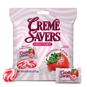 Creme Savers Strawberries And Creme Hard Candy The Taste Of Fresh Strawberries Swirled In Rich Cream The Original Classic Brought To You By Iconic