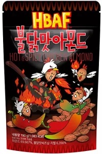 Gilim Hbaf Korean Seasoned Almonds Hot Spicy 1 X 210 Gram Pack