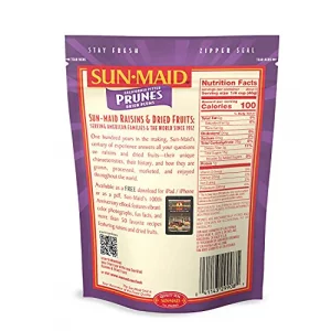 Sun-Maid Pitted Prunes Non-Gmo 100 Fruit No Sugar Added 7 Oz Pack Of 1