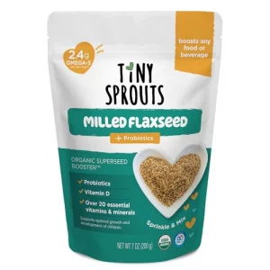 Superseed Organic Milled Flax Seed With Vitamin D Probiotics Omega-3S Prebiotic Fiber Protein Seeds For 6M Babies Toddlers Kids For Immune Digesti
