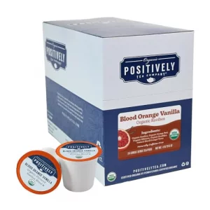 Organic Positively Tea Company Blood Orange Vanilla Rooibos Tea K-Cup Compatible 24 Pods