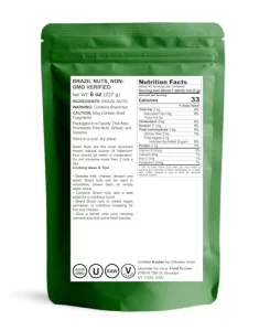Food To Live - Raw Brazil Nuts 8 Ounces Non-Gmo Verified Raw Whole No Shell Unsalted Kosher Vegan Keto And Paleo Friendly Bulk Good Source Of Seleniu