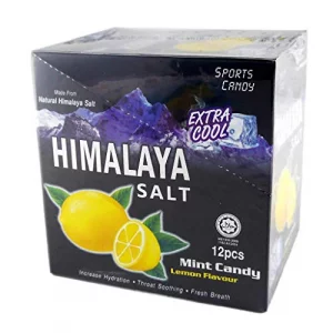 1 Box Big Foot Natural Himalaya Salt Mint Candy - Lemon Flavour 12 Pcs