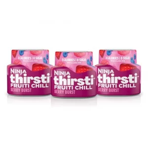 Ninja Thirsti Flavored Water Drops Fruiti Chill Berry Burst Bold Fruit Flavor Sparkling Or Still Zero Calories Zero Sugar Makes 17 12Oz Drinks 3 Pack