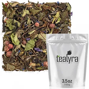 Tealyra White Champagne Loose Leaf Tea - High Antioxidants - Natural - Hot Iced - Low Caffeine - 100G 3.5Oz
