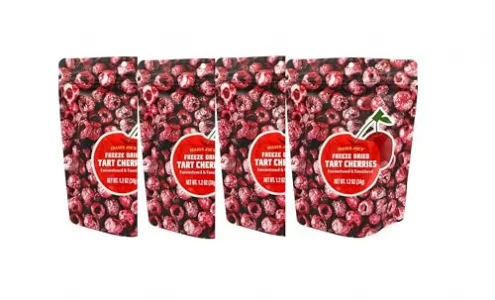 Freeze-Dried Tart Cherries Unsweetened Unsulfured By Trader Joes 1.2 Oz34G Pack Of 4