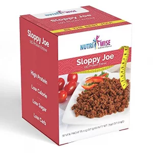 Nutriwise - Sloppy Joe Entree Healthy Diet Foods 7Box High Protein Low Calorie Low Sugar Cholesterol Free