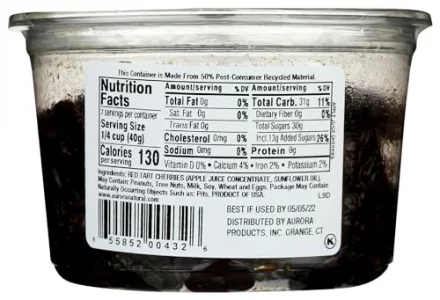 Aurora Natural Products Apple Juice Infused Cherries 10 Ounce