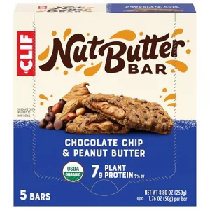 Clif Nut Butter Bar - Chocolate Chip Peanut Butter - Filled Energy Bars - Non-Gmo - Usda Organic - Plant-Based - Low Glycemic - 1.76 Oz. 5 Pack