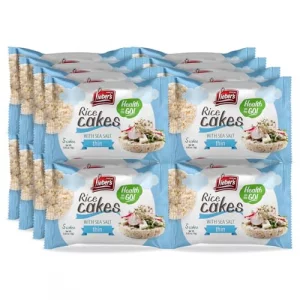 Leibers Rice Cakes On The Go Snack Pack 16 Packs - Made With Brown Rice Sea Salt 5 Thin Cakes Per Pack - Kosher Vegan Wheat And Gluten-Free