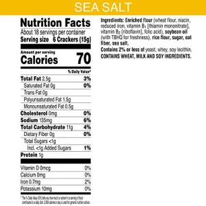 Keebler Town House Pita Crackers Sea Salt 9.5 Oz