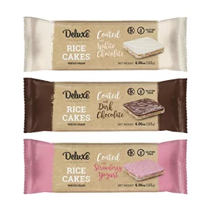 Deluxe Bla Bla Thin And Crispy Chocolate Rice Cakes Kosher Certified Dairy And Dairy Free Gluten Free Nuts Free Snack Pack Of 3 Dark Chocolatewhite