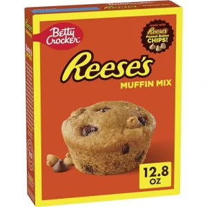 Betty Crocker Reeses Peanut Butter Muffin Mix Baking Mix Made With Reeses Peanut Butter Chips And Hersheys Milk Chocolate Chips 12.8 Oz