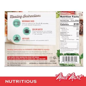 Kosher For Passover Ready Meals - Beef Stuffed Cabbage Rolls In Gravy Mre Meat Meals Ready To Eat Gluten Free Food 1 Pack Prepared Entree Fully Cooke