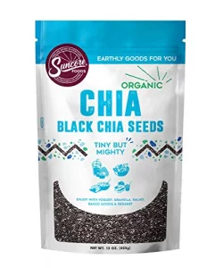 Suncore Foods Organic Black Chia Seeds Gluten-Free Non-Gmo 15Oz 1 Pack