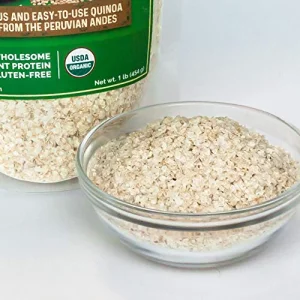 Herbazest Quinoa Flakes Organic - 1 Lb - Usda Certified Vegan Gluten Free Superfood - Perfect With Yogurt Cereal Smoothies Granola Desserts