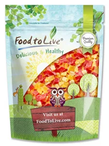 Food To Live Diced Fruits Mix 1 Pound - Contains Dreid And Diced Mango Pineapple Papaya. Sweetened Unsulfured Candied Vegan Snack Kosher Bulk Great F