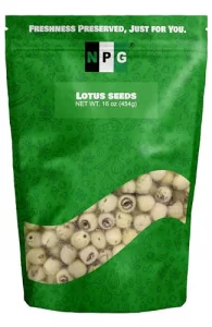 Npg Dried Lotus Seeds 16 Oz Uncooked White Phool Makhana Fox Nut Perfect For Lotus Seed Sweet Dessert Soup Paste And Porridge Good For Gut Health