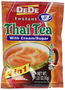 Unknown Dede Instant Thai Tea Drink With And Sugar 12 Pockets Cream 14.76 Ounce