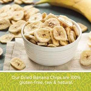 Herbaila Dried Banana Chips Unsweetened Bulk 1 Lb. Dried Bananas Unsweetened Banana Chips Dehydrated Bananas Unsweetened Dried Banana Slices Banana C