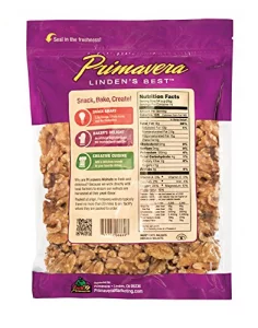 Primavera Walnuts Halves And Pieces 1Lb - Bulk Unsalted Walnuts 100 California - Organic Walnuts Raw For Baking Cooking Snack Topping - Raw Walnuts