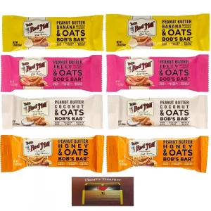 Bobs Red Mill Peanut Butter Coconut Banana Honey And Jelly Oat Bars 1.76 Oz. Two Of Each 8 Pack 1.76 Ounce Pack Of 8