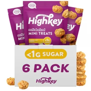 Highkey Low Carb Banana Nut Mini Treats - Keto Snack Pack Gluten Free Muffins Sweet Low Carb Bread Bites Healthy Snacks Adults Kids Sugar Free Diabet