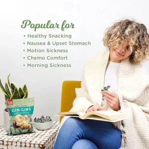 Gin Gins Original Ginger Chews Natural Fresh Ginger Candy By The Ginger People Individually Wrapped Healthy Candy Original Flavor Large 1 Lb Bag