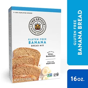 King Arthur Gluten Free Banana Bread Muffin Mix Gluten-Free Non-Gmo Project Verified Certified Kosher 16 Ounces