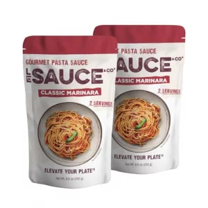 Always Fresh Two Servings Classic Marinara Gourmet Pasta Sauce 2-Pack Le Sauce Co. Imported Italian San Marzano Tomatoes Marinara Pasta Sauce Tomato