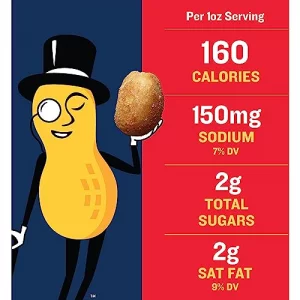 Planters Salted Peanuts Dry Roasted Peanuts Party Snacks Plant Based Protein Snacks For Adults 16Oz 1 Jar