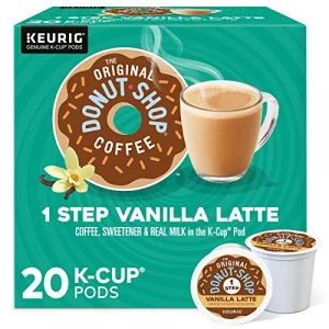 The Original Donut Shop Vanilla Latte Single-Serve Keurig K-Cup Pods Flavored Coffee 20 Count