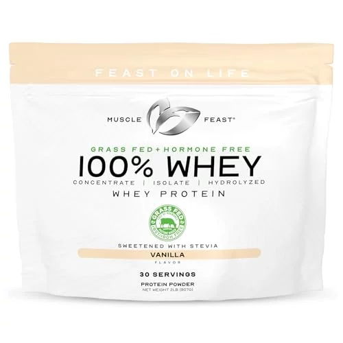 Muscle Feast 100 Grass-Fed Whey Protein, Pastured Raised Hormone Free ...