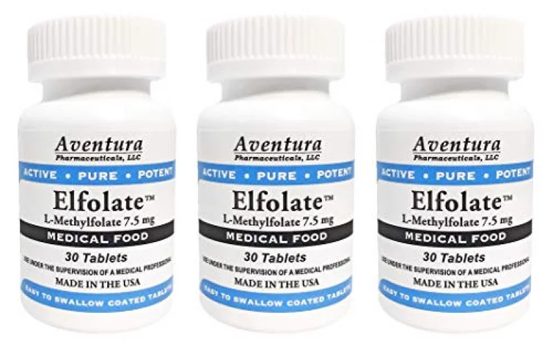 ELFOLATE 7.5mg 3 Pack L-Methylfolate Methyl Folate Methylfolate Medical ...