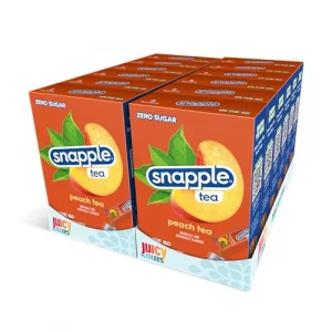 Juicy Mixes Snapple Tea Sugar Free Delicious Made With Natural Flavors Peach 72 Sticks