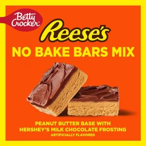 Betty Crocker Reeses Peanut Butter No Bake Bars Mix With Hersheys Milk Chocolate Frosting 17.3 Oz