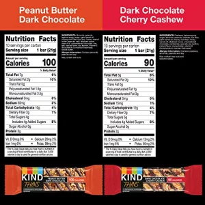Kind Thins Variety Pack Peanut Butter Dark Chocolate Dark Chocolate Cherry Cashew Healthy Snacks Low Calorie 20 Count