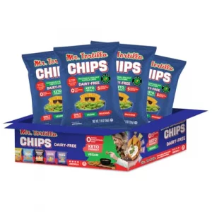 Mr. Tortilla Protein Keto Chips - Dairy Free Keto Friendly Tortilla Chips Protein Snacks 3 Net Carbs Per Serving 10G Protein Per Bag Low Carb - Multi