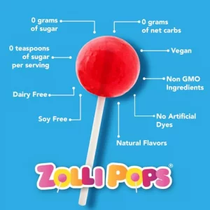 Zollipops Clean Teeth Pops Anti Cavity Lollipops Delicious Assorted Flavors 1 Lb Tub