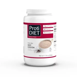 Protidiet High Protein Hot Cocoa Mix - Low Fat Hot Cocoa Drink With Collagen - 21 Servings Of Smooth And Rich Chocolaty Protein Drink Mix Flavor - 17