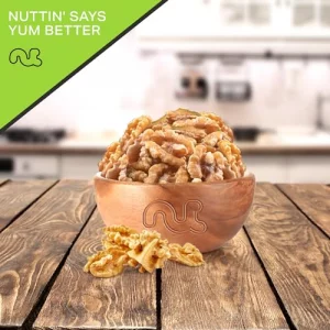 Nut Cravings - Raw Walnuts Halves Pieces Unsalted Shelled 16Oz - 1 Lb Bulk Nuts Packed Fresh In Resealable Bag - Kosher Healthy Snack Natural Keto V