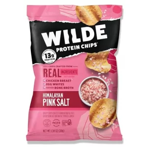Wilde Himalayan Pink Salt Protein Chips Thin And Crispy High Protein Keto Friendly Made With Real Ingredients 1.34Oz Bags Pack Of 8