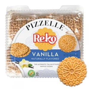 Reko Pizzelle Authentic Italian Style Waffle Cookie Vanilla 20 Ounce