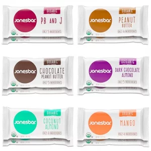 Jonesbar Variety Pack 12 Count Pack Of 1 Usda Organic Fruit Nut Bar Non-Gmo Kosher Vegan Gluten Free Simple Snack Bar