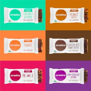 Jonesbar Variety Pack 12 Count Pack Of 1 Usda Organic Fruit Nut Bar Non-Gmo Kosher Vegan Gluten Free Simple Snack Bar